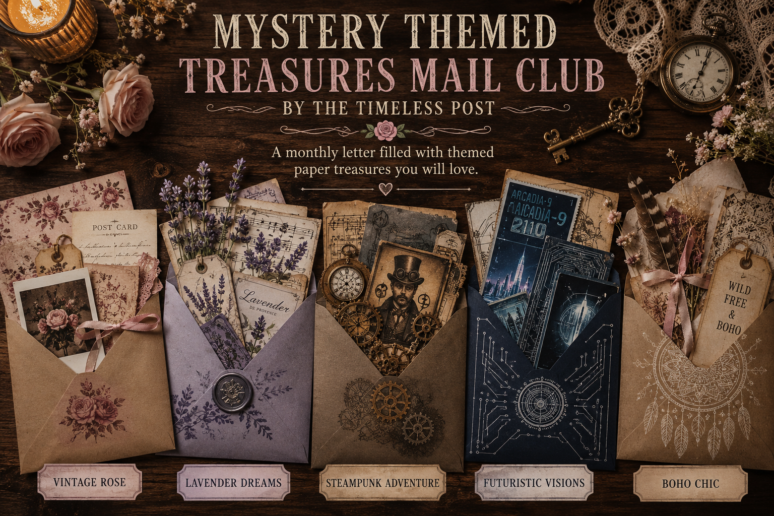 Mystery Themed Treasures Mail Club